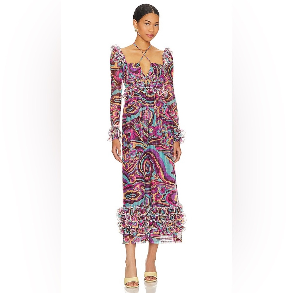CELIAB Plumbago Maxi Dress
